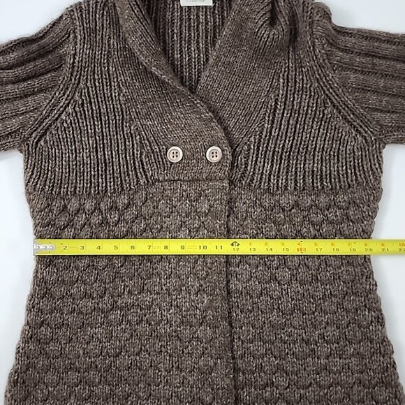 Windsmoor Women's Brown Knit Alpaca Wool Blend Cardigan Bell Sleeves Size L - Picture 12 of 14